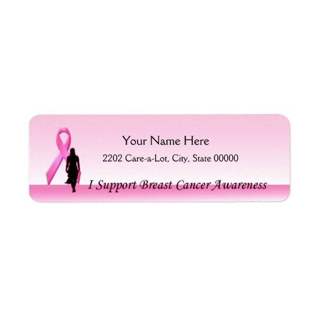 Support Breast Cancer Awareness Return Address 3 (Front)