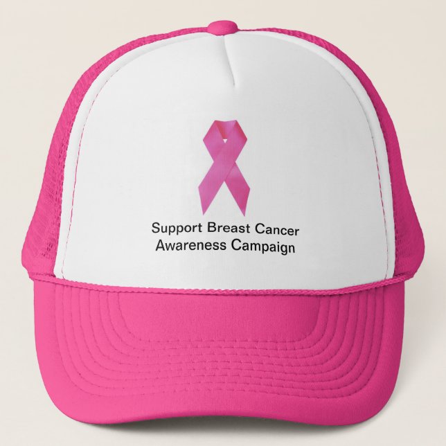 Support Breast Cancer Awareness Trucker Hat (Front)