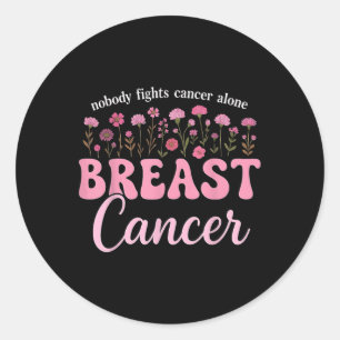 Support Breast Cancer Fighter Breast Cancer Awaren Classic Round Sticker