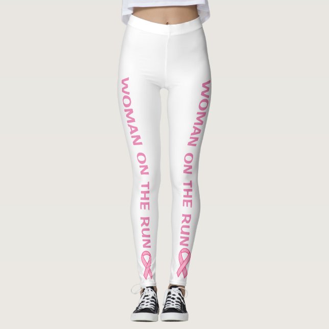 Support Breast Cancer Run Leggings (Front)