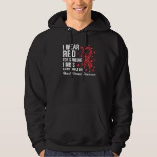 Support Butterflies I Wear Red For Heart Disease A Hoodie