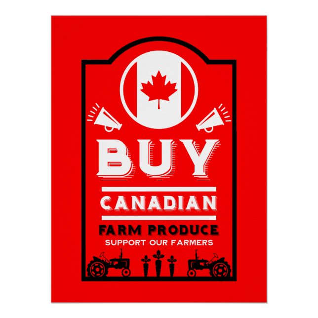 Support Canadian Farmers Poster (Front)