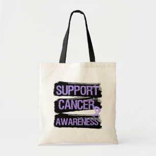 Support Cancer Awareness Grunge Tote Bag