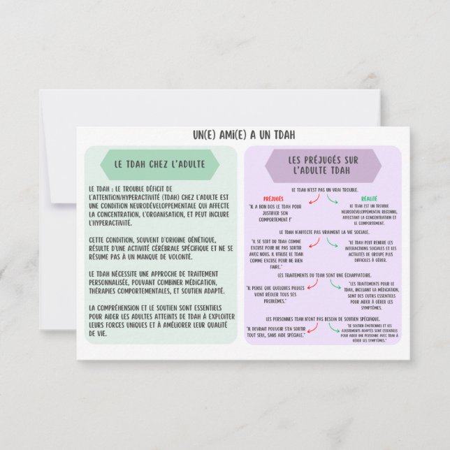 Support Card for Adults TDAH - Friends (Front)