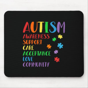 Support Care Acceptance Ally Autism Awareness Mouse Pad