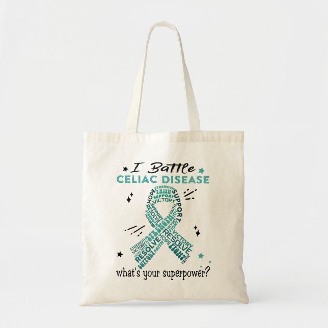 Support Celiac Disease Warrior Gifts Tote Bag (Front)