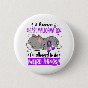 Support Chiari Malformation Awareness Ribbon Gifts 6 Cm Round Badge