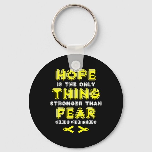 Support Childhood Cancer Awareness 3 Key Ring (Front)