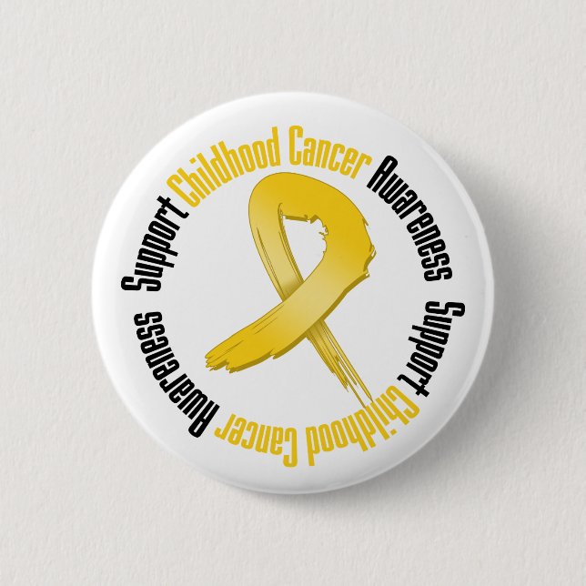 Support Childhood Cancer Awareness 6 Cm Round Badge (Front)