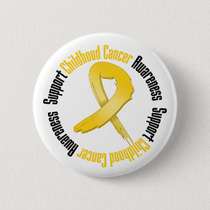 Support Childhood Cancer Awareness 6 Cm Round Badge