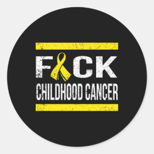 Support Childhood Cancer Awareness T Shirt Classic Round Sticker