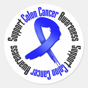 Support Colon Cancer Awareness Classic Round Sticker