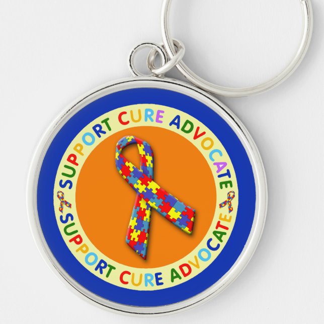 Support Cure Advocate Autism Key Ring (Front)