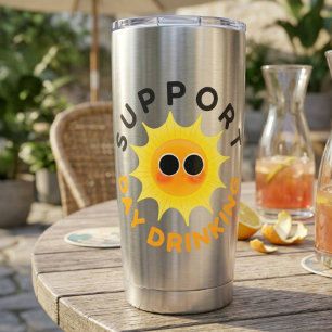 Support Day Drinking Thermal Tumbler – Funny