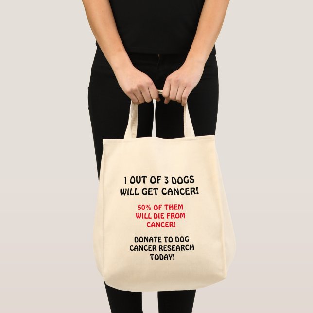 Support Dog Cancer Research Awareness Tote Bag (Front (Product))