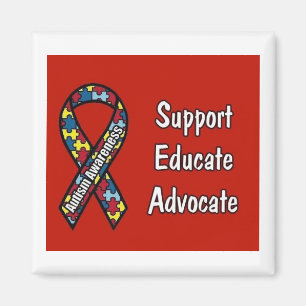 "Support, Educate, Advocate" Magnet