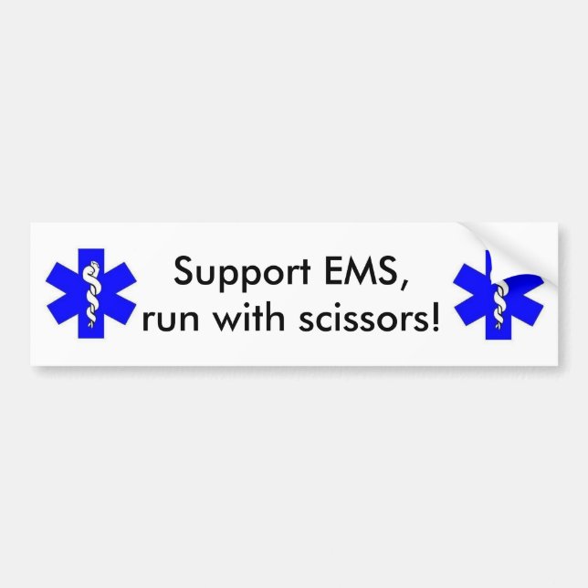Support EMS Bumper Sticker (Front)