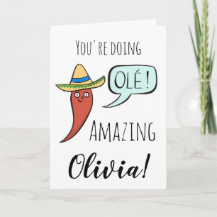 Support Encouraging Cute Funny Chilli Card