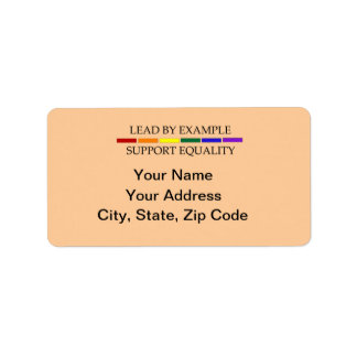 Support Equality Address Label Sheet