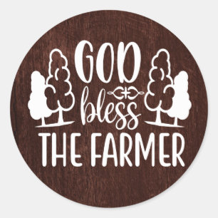 Support Farmer, Farm Country Chicken Lady Country Classic Round Sticker