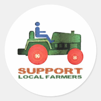 Support Farmers Classic Round Sticker