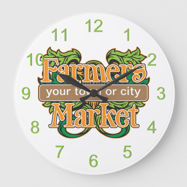 Support Farmers Market Large Clock (Front)
