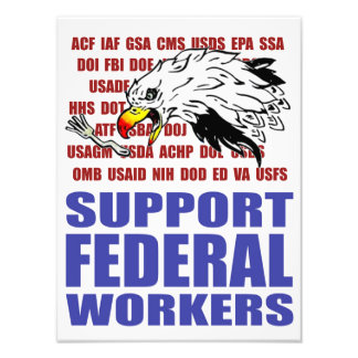 Support Federal Workers Eagle Photo Print