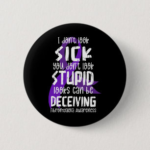 Support Fibromyalgia Awareness Month Fibro Warrior 6 Cm Round Badge
