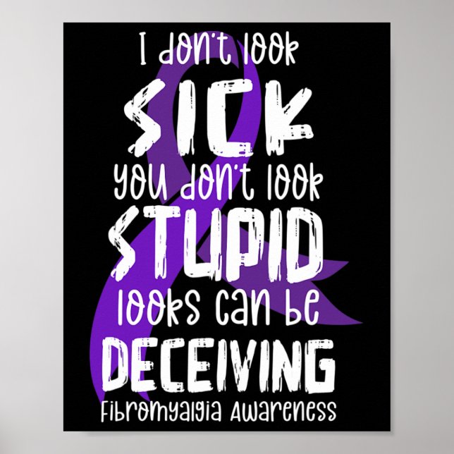 Support Fibromyalgia Awareness Month Fibro Warrior Poster (Front)