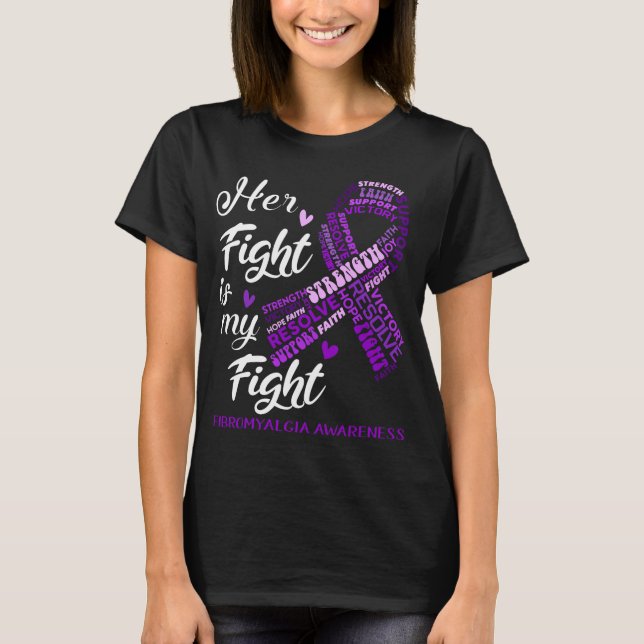Support Fibromyalgia Warrior Gifts T-Shirt (Front)