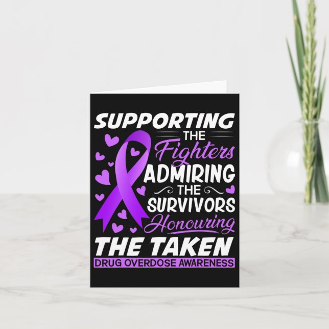 Support Fighters Honouring Taken Overdose Awarenes Card (Front)