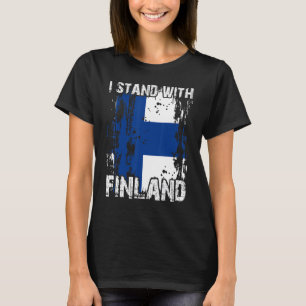 Support Finland Stand With Finland Finnish Flag T-Shirt