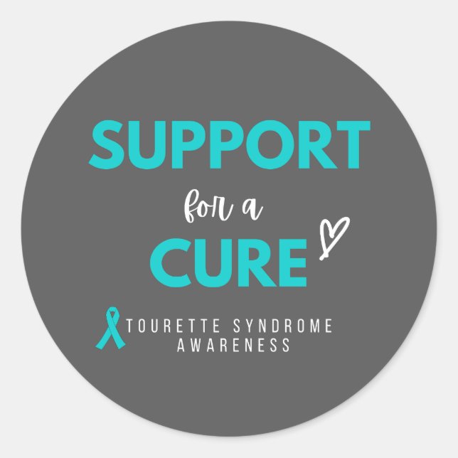 support for a cure Tourette Syndrome Sticker (Front)