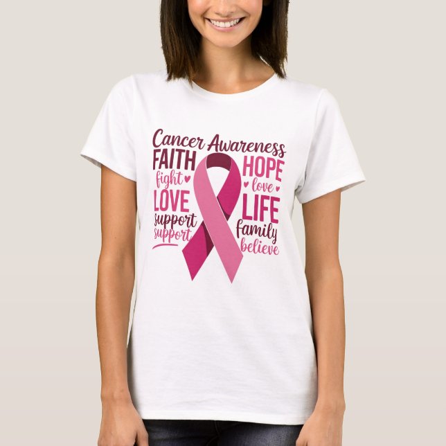 Support for Cancer Awareness T-Shirt (Front)