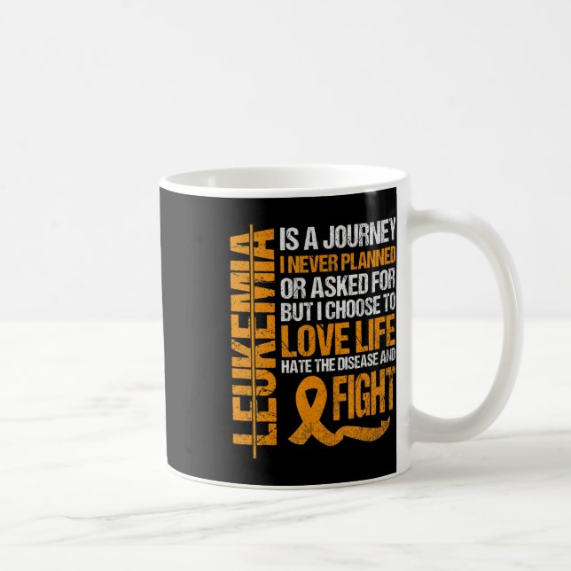 support for Leukaemia Awareness orange Ribbon prod Coffee Mug (Right)