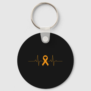 support for Leukemia Awareness orange Ribbon produ Key Ring