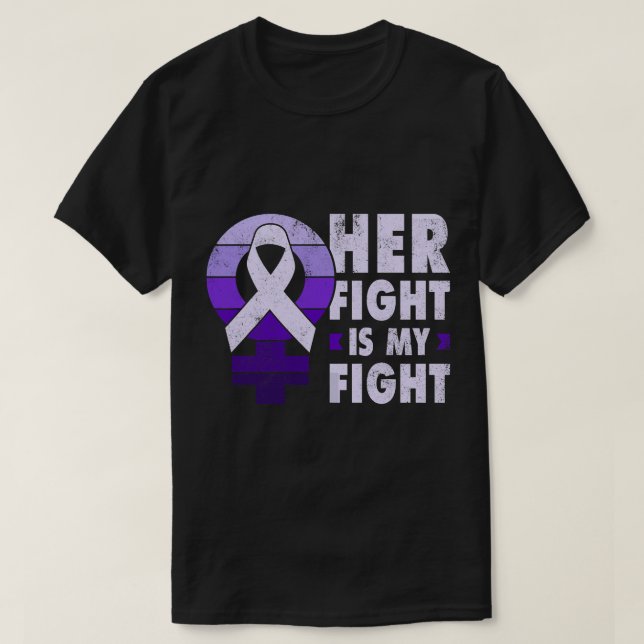 Support for victims of domestic violence, purple r T-Shirt (Design Front)