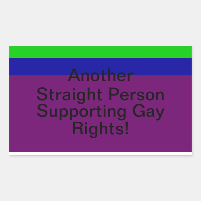 Support Gay Rights Rectangular Sticker (Front)