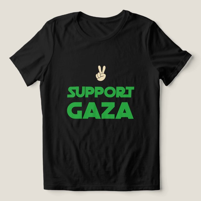Support Gaza Gaza Genocide T-Shirt Tri-Blend Shirt (Design Front)