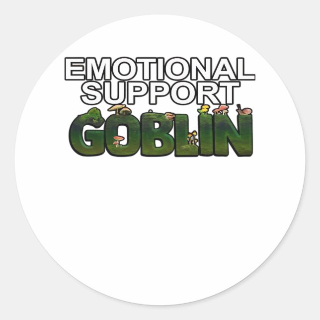 Support Goblin Classic Classic Round Sticker (Front)