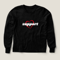 Support Heart Design – Red Love Symbol with Bold 