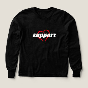 Support Heart Design – Red Love Symbol with Bold 