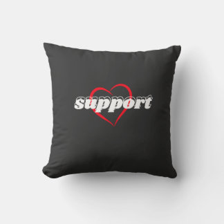 Support Heart Design – Red Love Symbol with Bold Cushion