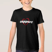 Support Heart Design – Red Love Symbol with Bold
