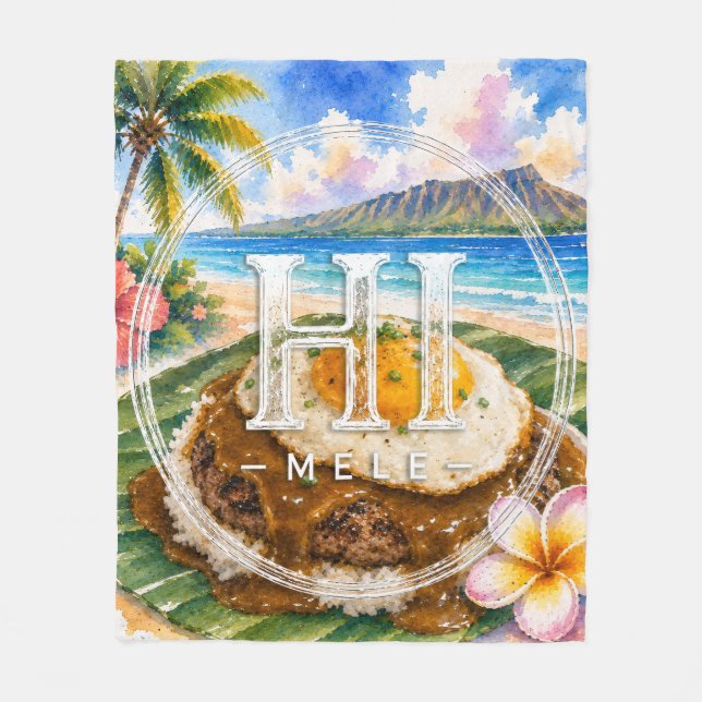 Support HIMELE Throw Blanket Loco Moco (Front)
