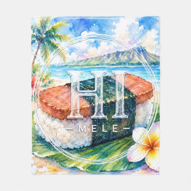 Support HIMELE Throw Blanket Spam Musubi (Front)