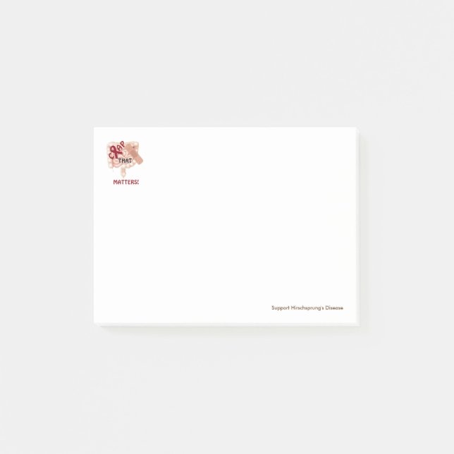 Support Hirschsprung's Disease: Crap That Matters! Post-it Notes (Front)
