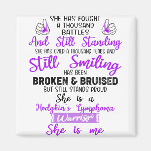Support Hodgkin's Lymphoma Warrior Gifts Magnet