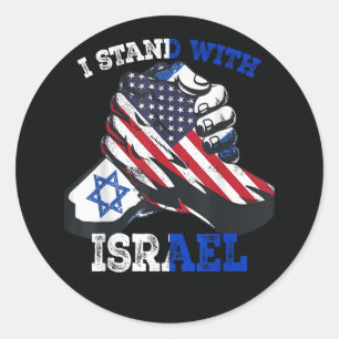 Support I Stand with Israel Jewish Heritage Classic Round Sticker
