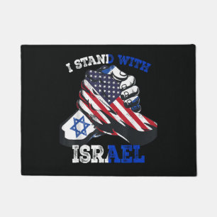 Support I Stand with Israel Jewish Heritage Doormat